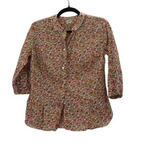 Vintage Hill Day Floral Blouse Size Small